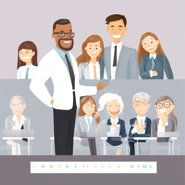 Networking event in business setting
